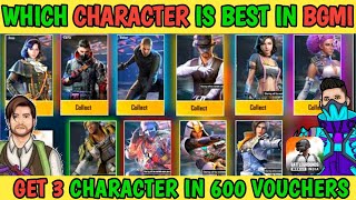 Which Character Is BEST in Bgmi🔥| Andy vs Carlo|Free Character|How to Get Character Vouchers in Bgmi