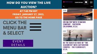 How to participate in the Live Auction