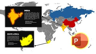 COOL IDEA! How to Create GLOWING Smooth Map Animation in PowerPoint
