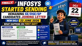 Infosys Sending SE/DSE/SP Onboarding Joining Letter | New DOJ22 June 2026 What Happens on First Day?