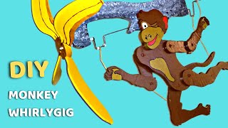 DIY - Monkey Whirlygig - whimsical yard art  #chrismakesstuff1