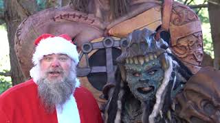 Pustulus Maximus fights Santa Claus and Jesus Christ (but he returned the sack)