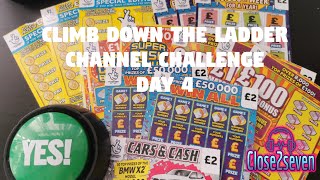 Climb Down The Ladder Channel Challenge Day 4 #close2seven #scratchcards #ladder #bfsquad