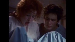 Molly Ringwald giving birth