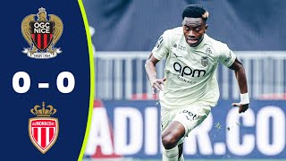 Nice vs AS Monaco 0-0 Résumé | Ligue 1 Highlights | Simon Adingra Debut 