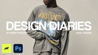 Streetwear Design Warmup, Client Project Breakdown & Vintage Shirt Design Process | PHOTOSHOP 2023