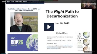 "Reflections on the Glasgow climate summit: Where do we go from here?" Michael E. Mann, Penn State