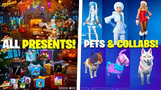 Fortnite Winterfest Update - EVERYTHING NEW! (ALL PRESENTS LOCATIONS)