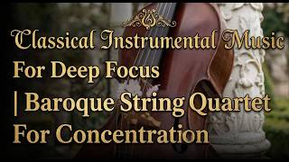Classical Instrumental Music for Deep Focus | Baroque String Quartet for Concentration