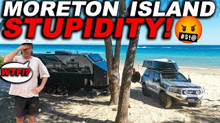 Epic Beach Camping Turns Dangerous & Deadly! 4x4 & Caravan offgrid Moreton Island adventure [EP19]
