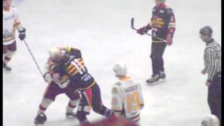 Hockey Fight : Jordan Bannon (Blackburn Hawks) vs DJ Good (Whitley Warriors)