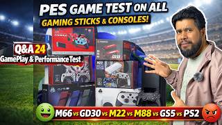 PES Game Test on All Gaming Sticks⚽ M66 vs GD30 vs M22 vs M88 vs GS5 Ultra vs PS2| Q&A #24 | AMTVPro
