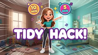 “I Tried the 5–10 Rule—My Room Stayed Clean for Days!” 🌞 Teen Life Hack #8