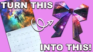Upcycle Your Old Calendars Into Gift-Wrapping Bows!