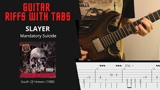 Slayer - Mandatory Suicide - Guitar riffs with tabs / cover / lesson