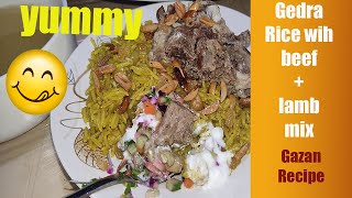 Gedra rice with beef and lamb mix