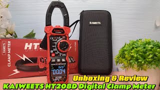 KAIWEETS HT208D Smart Digital Clamp Meter AC/DC Current Unboxing and Review