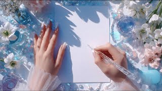 【AI ASMR】A magical glass pen that reveals birth flowers ✒️💠  Which month is your favorite?💐