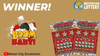 WINNER! Michigan Lottery Cash Payout Ticket win🤑 #mcs #lotterywins #scratchers #shortvideos