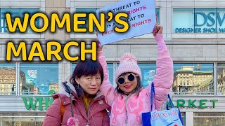 Women's March on International Women's Day, No to Trump, New York City