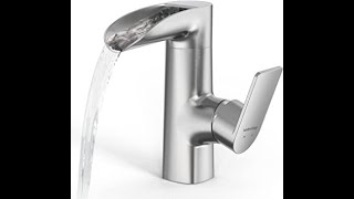 Review WaterSong Bathroom Sink Faucet - Waterfall Faucet