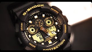 Casio G-Shock Analog-Digital Gold and Black GBX Series Watch | GA100GBX-1A9