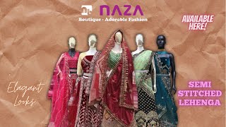 Elagant Looks💃 | Semi-Stitched Lehenga | NAZA Boutique #partywear #lehenga