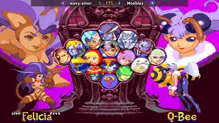 DarkStalkers 3 FT5 wavy-amar (Felicia) vs Moebius (Q-Bee)