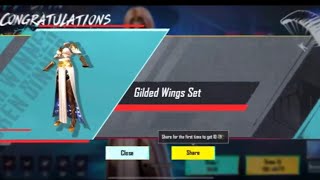 BGMI | PUBG Gilded Wings Set Opening First On Youtube #subscribe #win UC Redeem Code