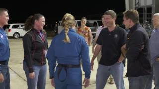 Space Station Astronauts Arrive in Houston for Homecoming