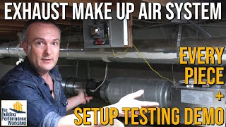 Active Make Up Air System Testing + Setup: Fantech MUAS 750/1200