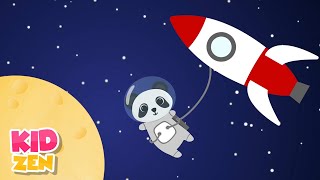 Relaxing Music for Kids: Panda on the Moon 🐼 12 Hours of Cute Sleeping Video for Babies