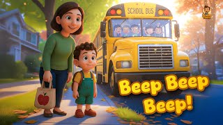 The School Bus on the wheels Song  | Beep Beep Beep! | @zoobytoons | Nursery Rhymes & Kids Songs