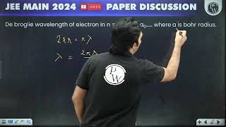 De broglie wavelength of electron in n   4    is  π a0       where a is bohr radius....