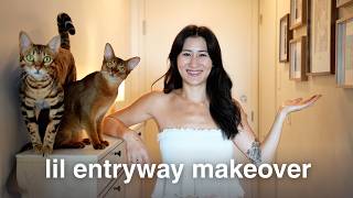 Making my lil entryway WELCOMING for me + my cats!
