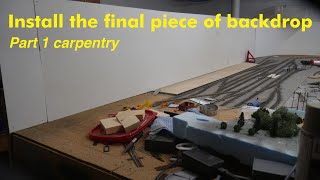 Installing Final Backdrop Part 1 Carpentry