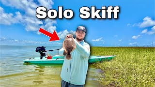 WADE FISHING New Spots and Then THIS HAPPENED… (Solo Skiff)