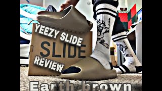 UGLIEST YEEZY EVER???!!💩💩YEZZY SLIDE EARTH BROWN REVIEW