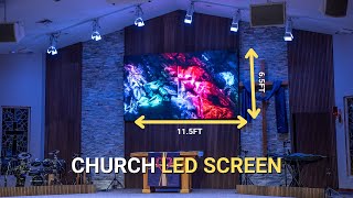 Church LED Screen Upgrade | Center Screen Wall-Mount