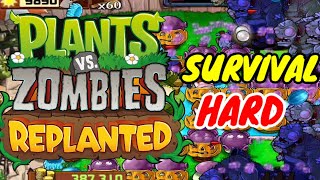 Plants vs Zombies Replanted Survival Hard All Stages