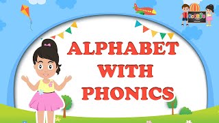 Alphabet With Phonics |  A to Z Alphabets with Phonics | Koo Boo | English Kids Learning