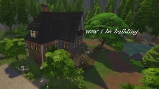 I built a house in ts4 using only realm of magic and cottage living (no talking speed build)