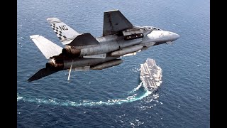 DCS World F-14 Carrier Qualification attempt
