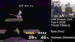 Esto (Fox) vs Andreas (Mewtwo) - VIM Smash Club Feb 4 2025 - $5 money match