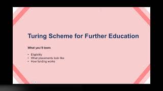 An introduction to the Turing Scheme for 2026-27 for further education
