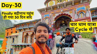 Finally Badrinath Phonch Gaya 30 Din Bad 😍 Jaipur To Char Dham On Leader Cycle Solo 😳 #Day30