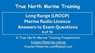 Marine Radio Licence Long Range Operators Certificate of Proficiency (LROCP) MF/HF  Exam Answers #6