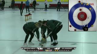 WAAM Coverage of Wausau West 1 vs DC Everest Girls Curling - 2/18/23