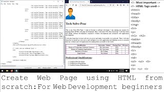 How to create WebPage using HTML