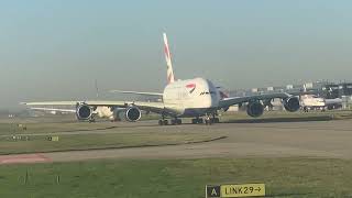 BRITISH AIRWAYS A320neo takes off from London Heathrow